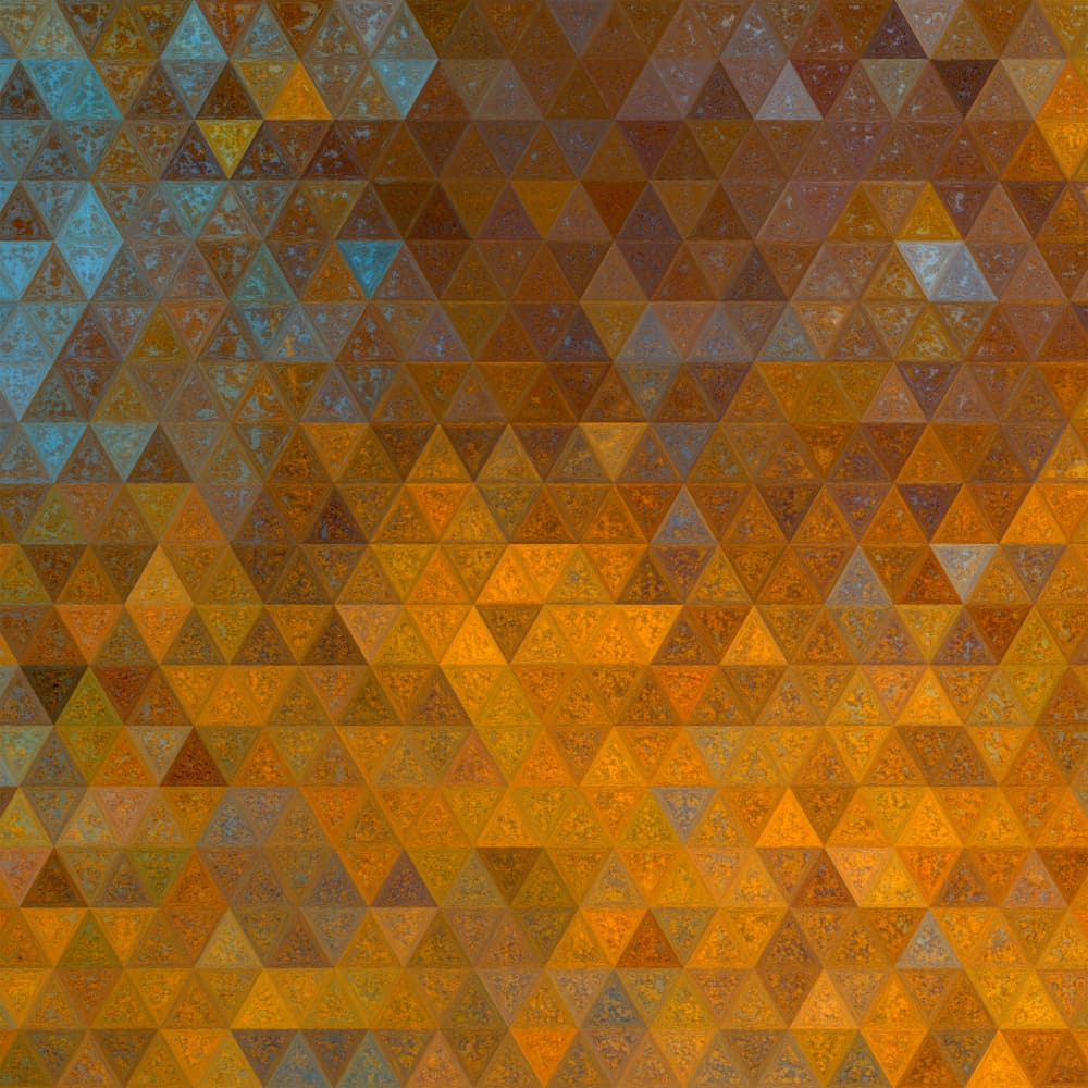 Vibrant Mosaic Triangles by Justyna Jaszke — canvas wall art