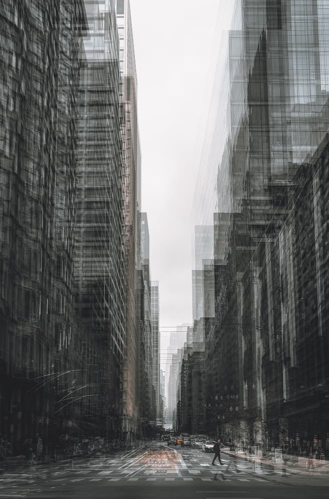 Abstract City Street by Carmine Chiriacò — canvas wall art