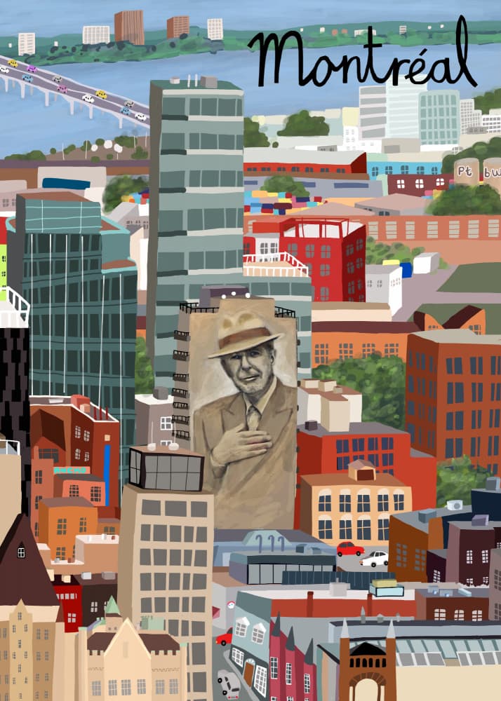 Vibrant Montreal Cityscape by Carla Daly — canvas wall art