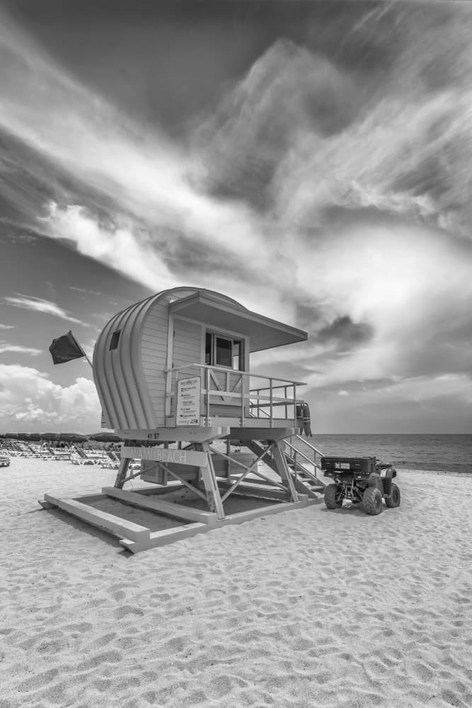 Miami Beach Lifeguard Stand by Melanie Viola — canvas wall art