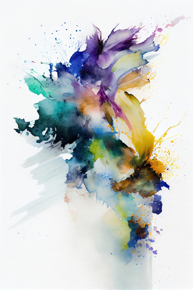 Vibrant Watercolor Bloom by Mauro — canvas wall art