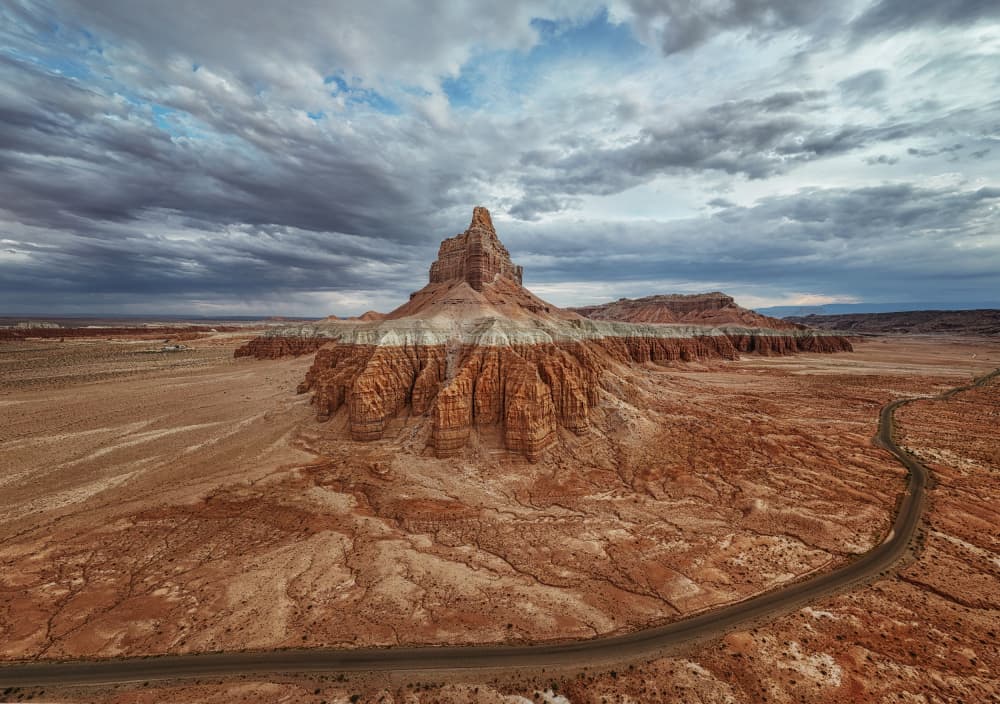 Desert Butte Road by Linda Lu — canvas wall art