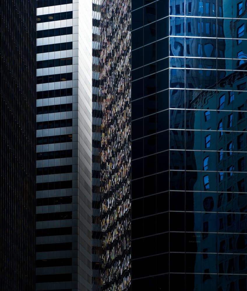 Modern City Reflections by Annette Guo — canvas wall art