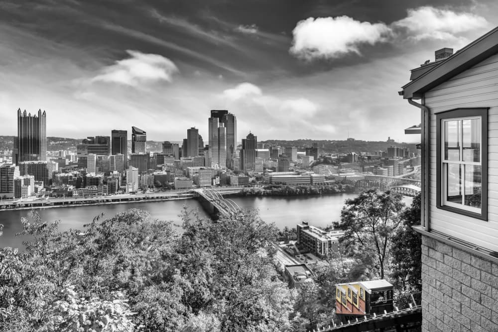 Pittsburgh Incline City View by Melanie Viola — canvas wall art