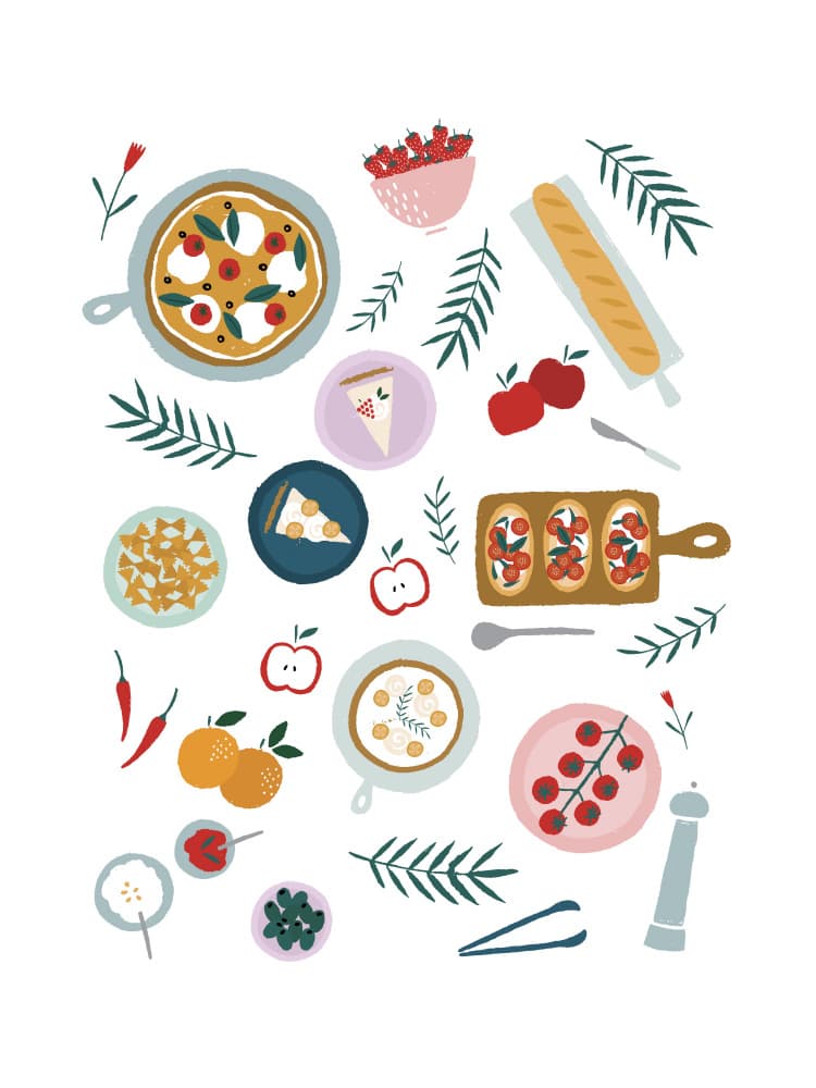 Fresh Italian Feast by Aislinn Simmonds — canvas wall art