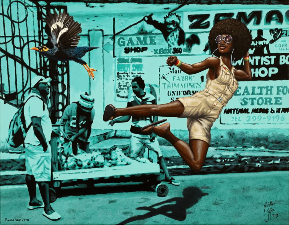Black Belt Jones by Christian Beijer — canvas wall art