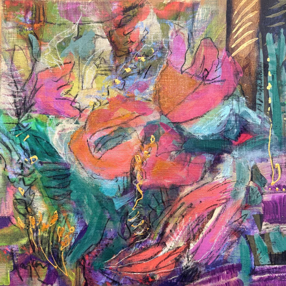 Vibrant Abstract Garden by Dorothy Fagan — canvas wall art