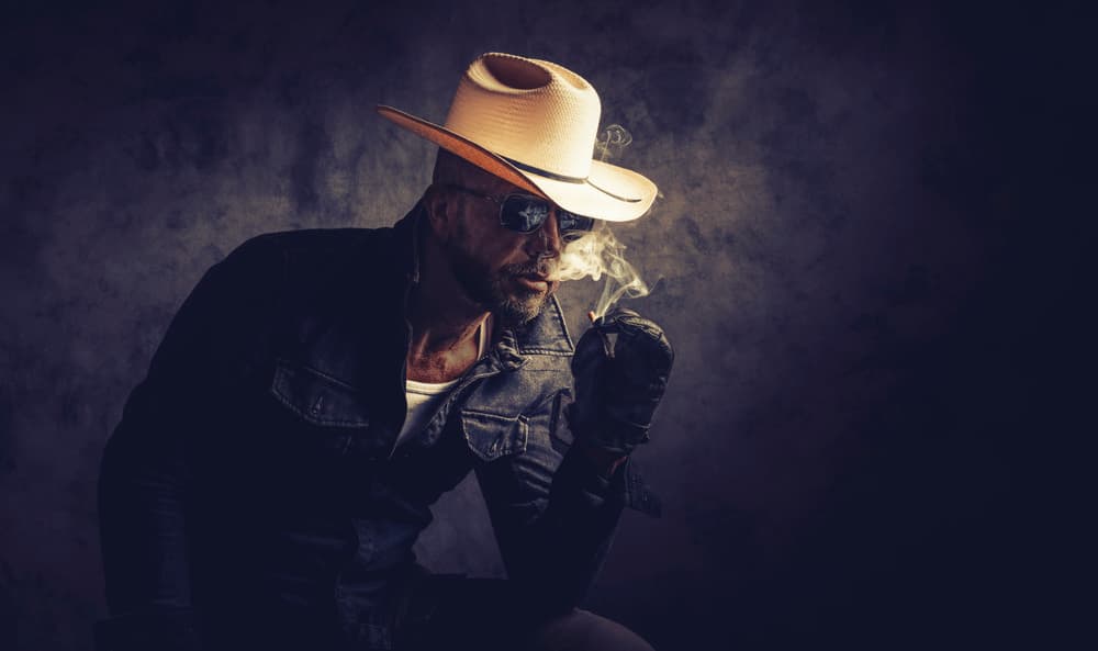 Cool Cowboy Smoke by gNo — canvas wall art