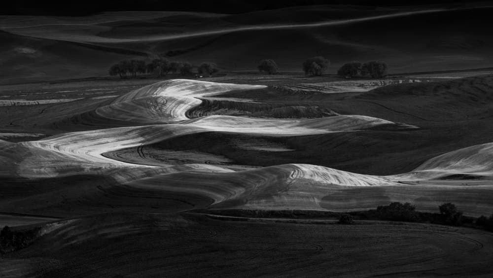 Dramatic Hillside Curves by NanZ — canvas wall art