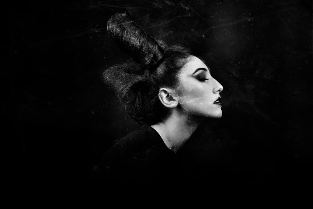 Dramatic Profile Portrait by Alexandra Fira — canvas wall art