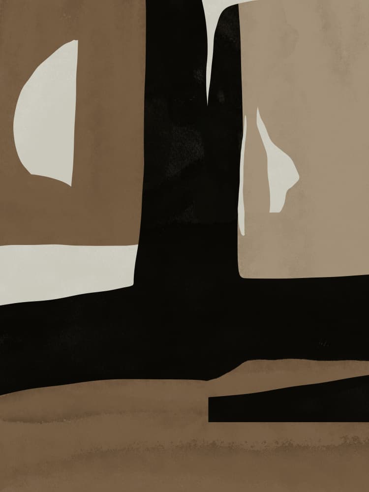Neutral Abstract Shapes by Little Dean — canvas wall art
