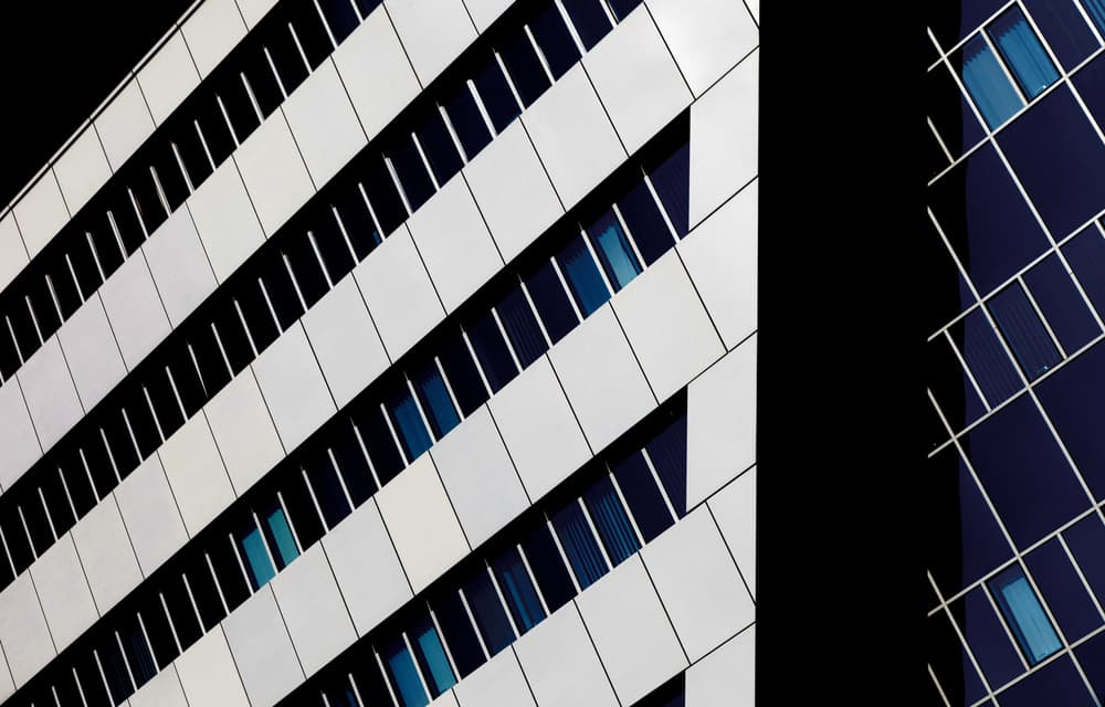 Modern Facade Geometry by Jeroen van de Wiel — canvas wall art