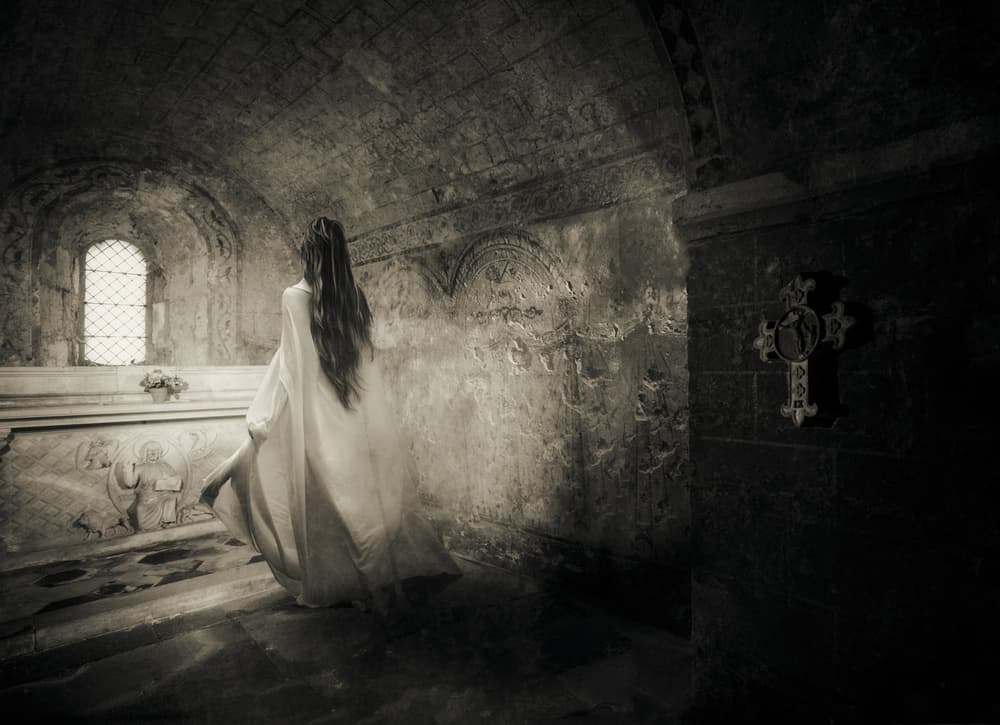 Ethereal Chapel Ghost by Charlaine Gerber — canvas wall art