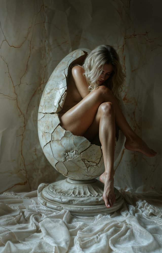 Nude Woman Emerging by DDiArte — canvas wall art
