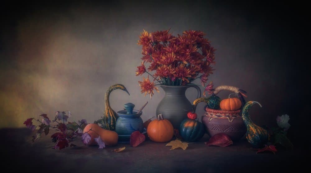 Autumn Harvest Still Life by May G — canvas wall art