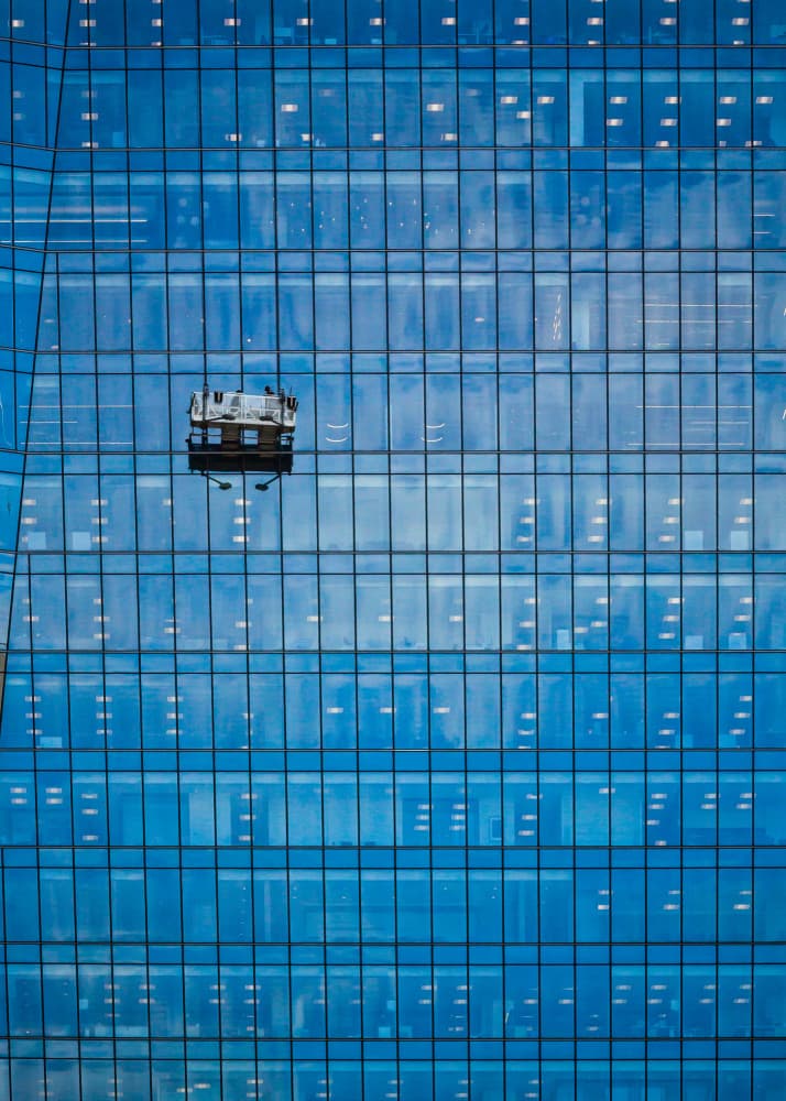 Skyscraper Window Cleaner by The Learning Curve Photography — canvas wall art