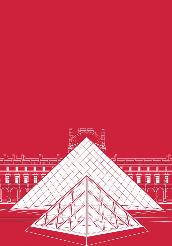 Paris Louvre Pyramid by zaglono — canvas wall art