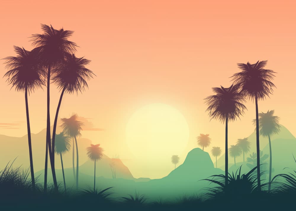 Vibrant Tropical Sunset by Andreas Magnusson — canvas wall art