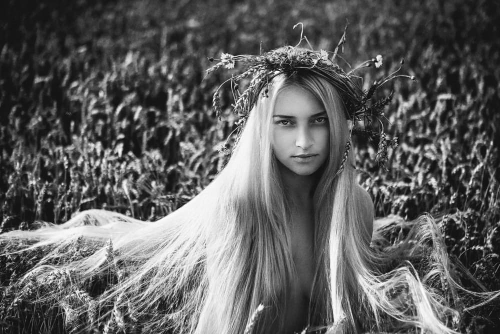 Ethereal Woman Wheat Field by Ruslan Bolgov — canvas wall art