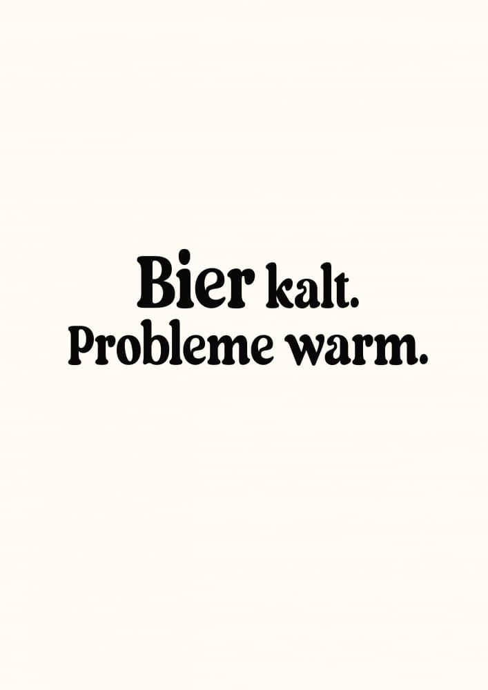 Bier kalt probleme warm by Treechild — canvas wall art