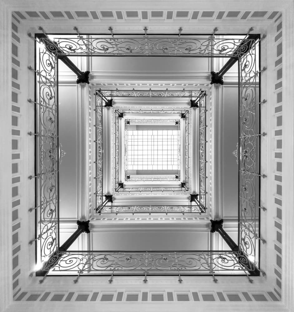 Grand Staircase Symmetry by Adam Dauria ☂ — canvas wall art