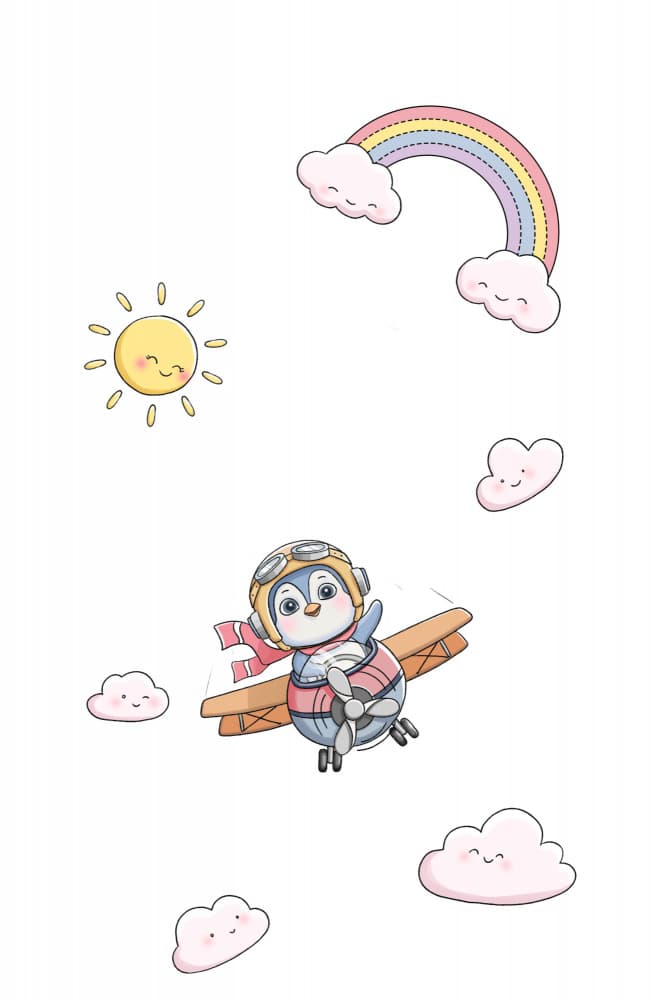 Penguin Pilot Adventure by Xuan Thai — canvas wall art