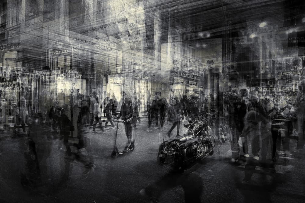 Dynamic City Street by Nicodemo Quaglia — canvas wall art