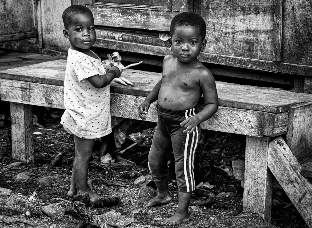Barefoot African Children by Joxe Inazio Kuesta Garmendia — canvas wall art