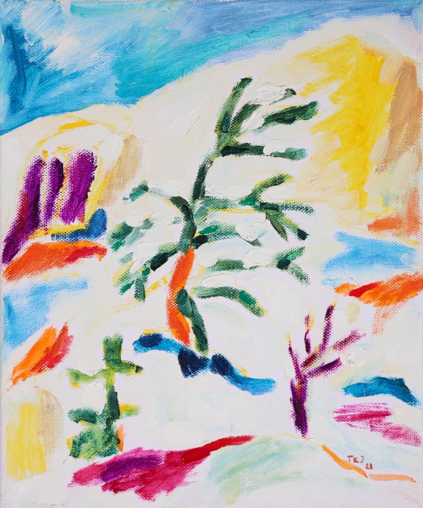 Colorful Abstract Landscape by Tamara Jare — canvas wall art