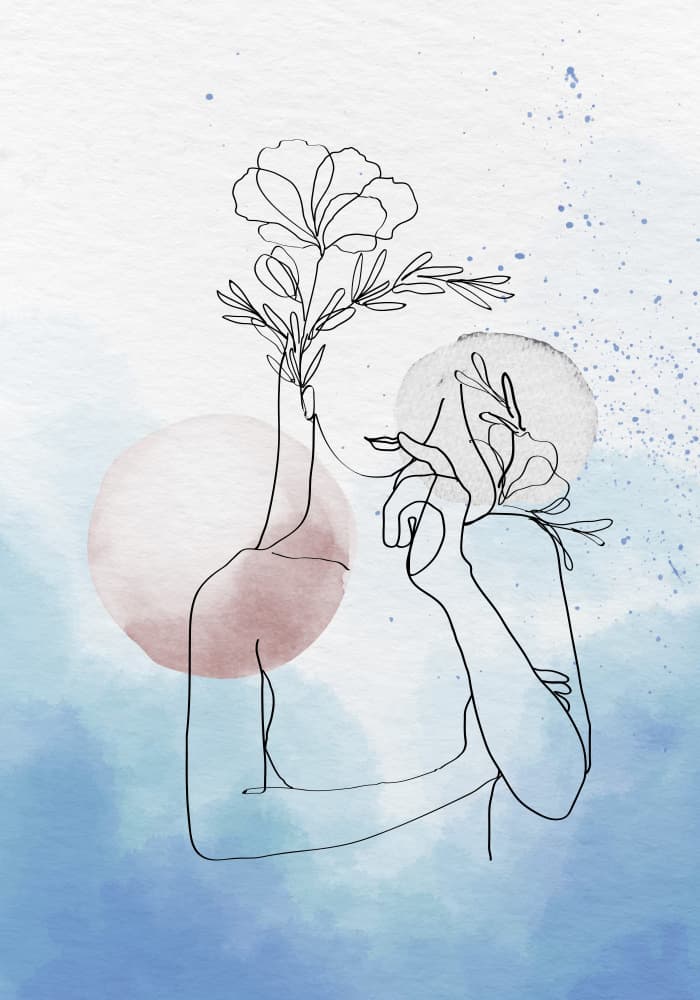 Serene Floral Feminine by Fadil Roze — canvas wall art
