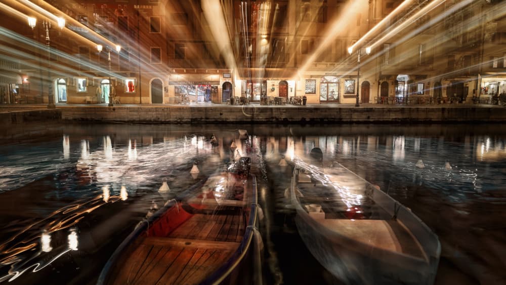 Dreamy City Lights by Michaela Firešová — canvas wall art
