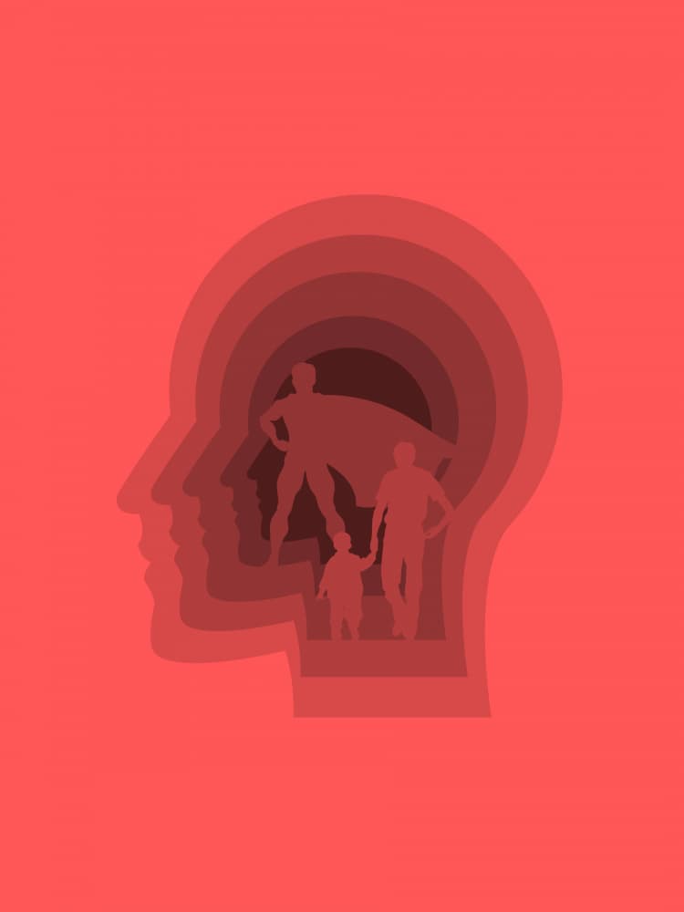 Man's Evolving Identity by Little Dean — canvas wall art