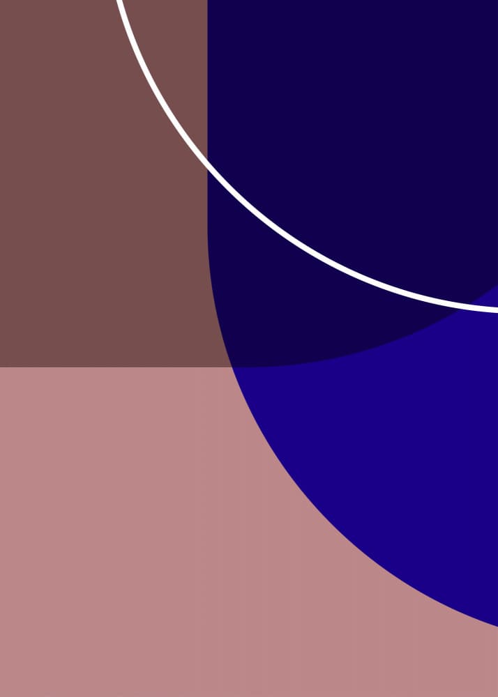 Blue Brown Geometric Arc by Leigh Bagley — canvas wall art