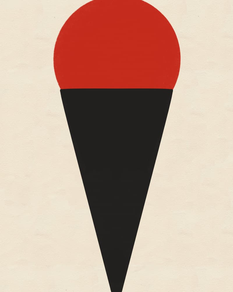 Red Ice Cream Cone by Deepthi s — canvas wall art