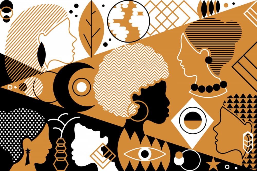 Cultural Women Patterns by Marika Barsrsind β canvas wall art