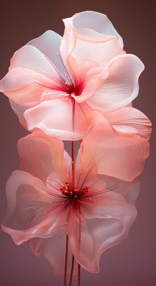 Ethereal Pink Blooms by Bilge Paksoylu — canvas wall art
