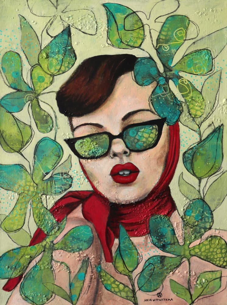 Retro Botanical Style by Ania Witwitzka — canvas wall art