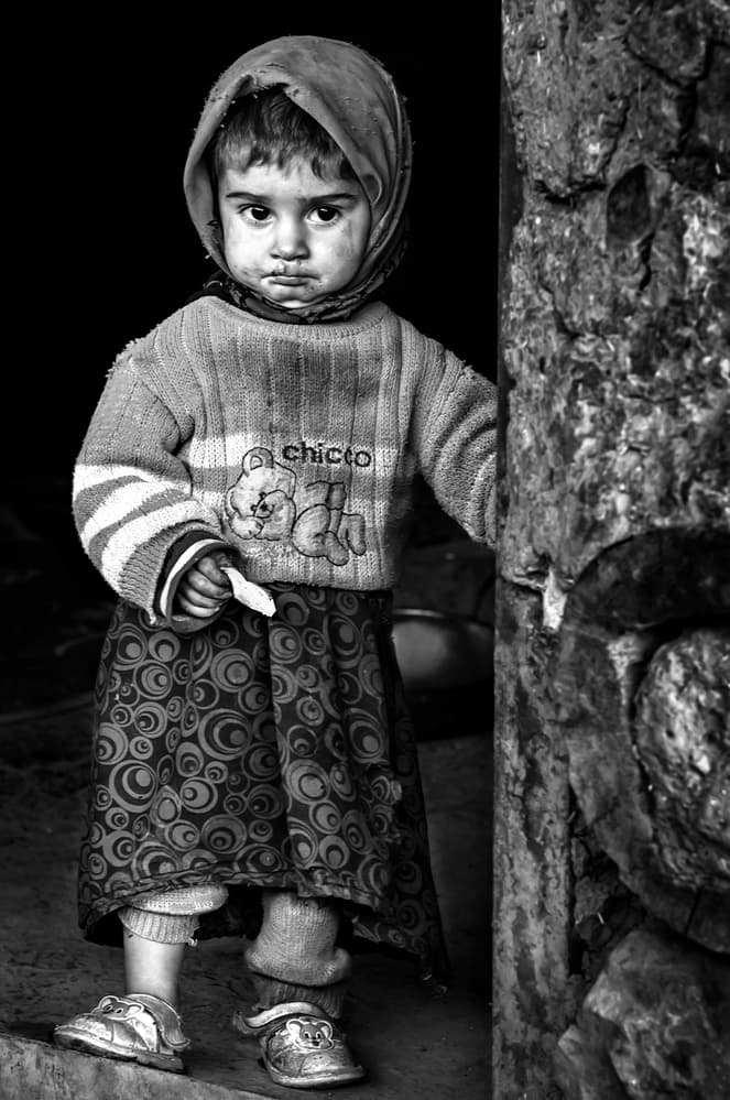 Serious Little Girl by Mohammadreza Momeni — canvas wall art
