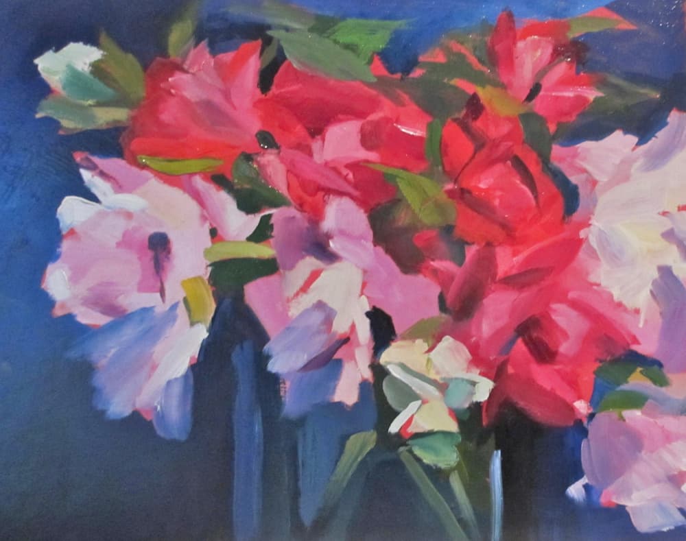 Vibrant Floral Bouquet by Maxine Shore — canvas wall art