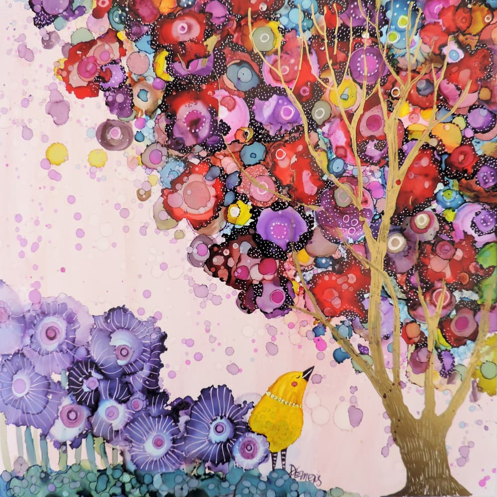 Whimsical Tree Bird by Sylvie Demers — canvas wall art