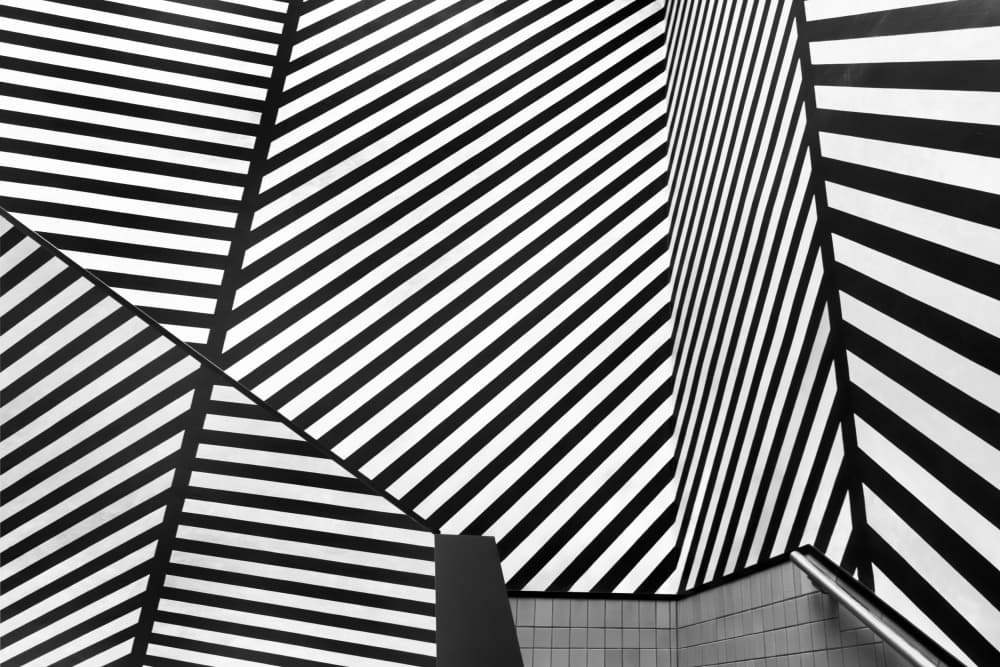 Abstract Geometric Stripes by Greetje van Son — canvas wall art