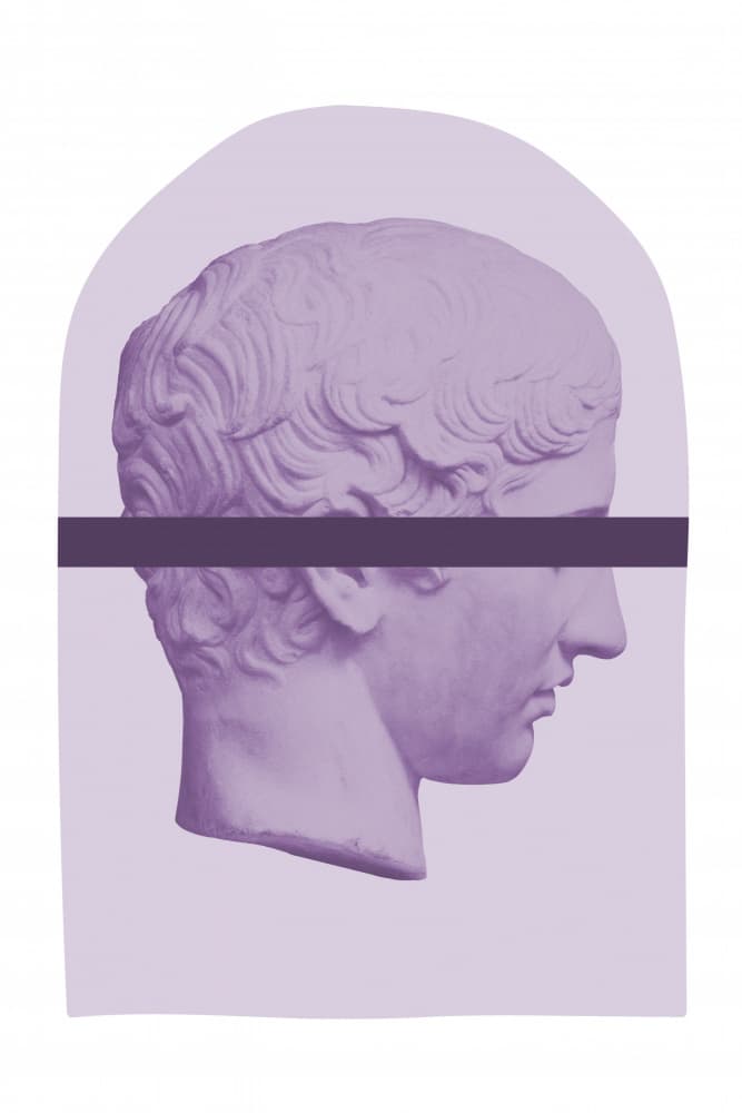 Purple Classical Head by Talitha McQueen — canvas wall art
