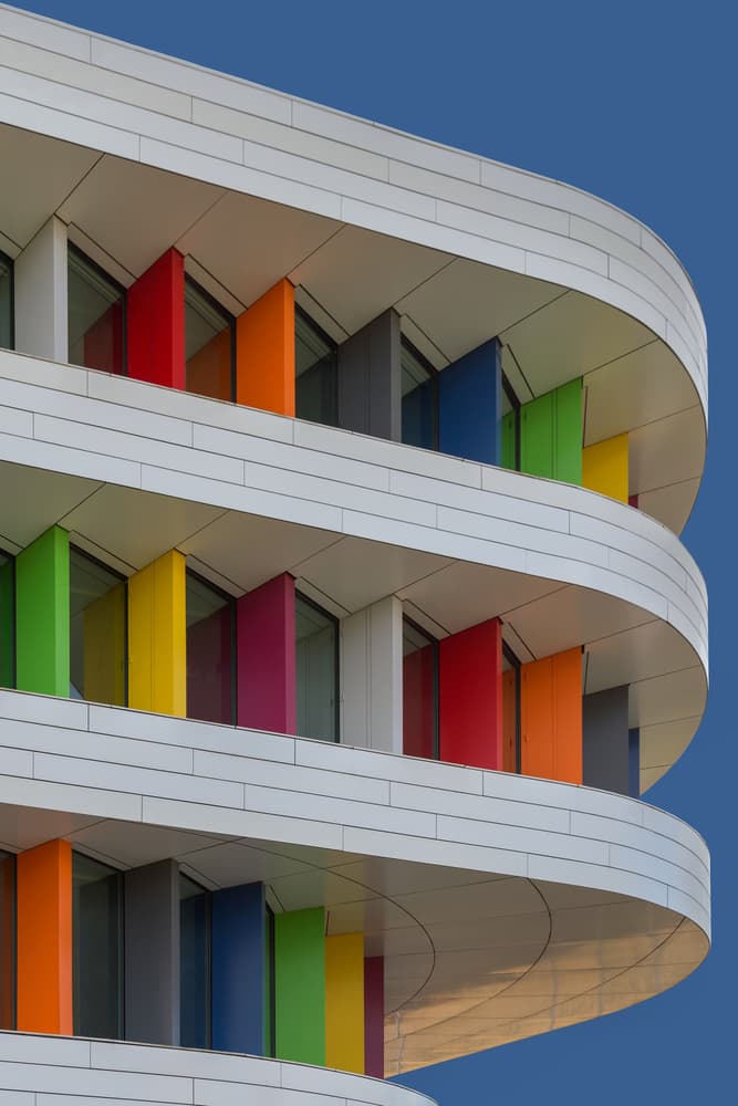 Colorful Modern Facade by Theo Luycx — canvas wall art