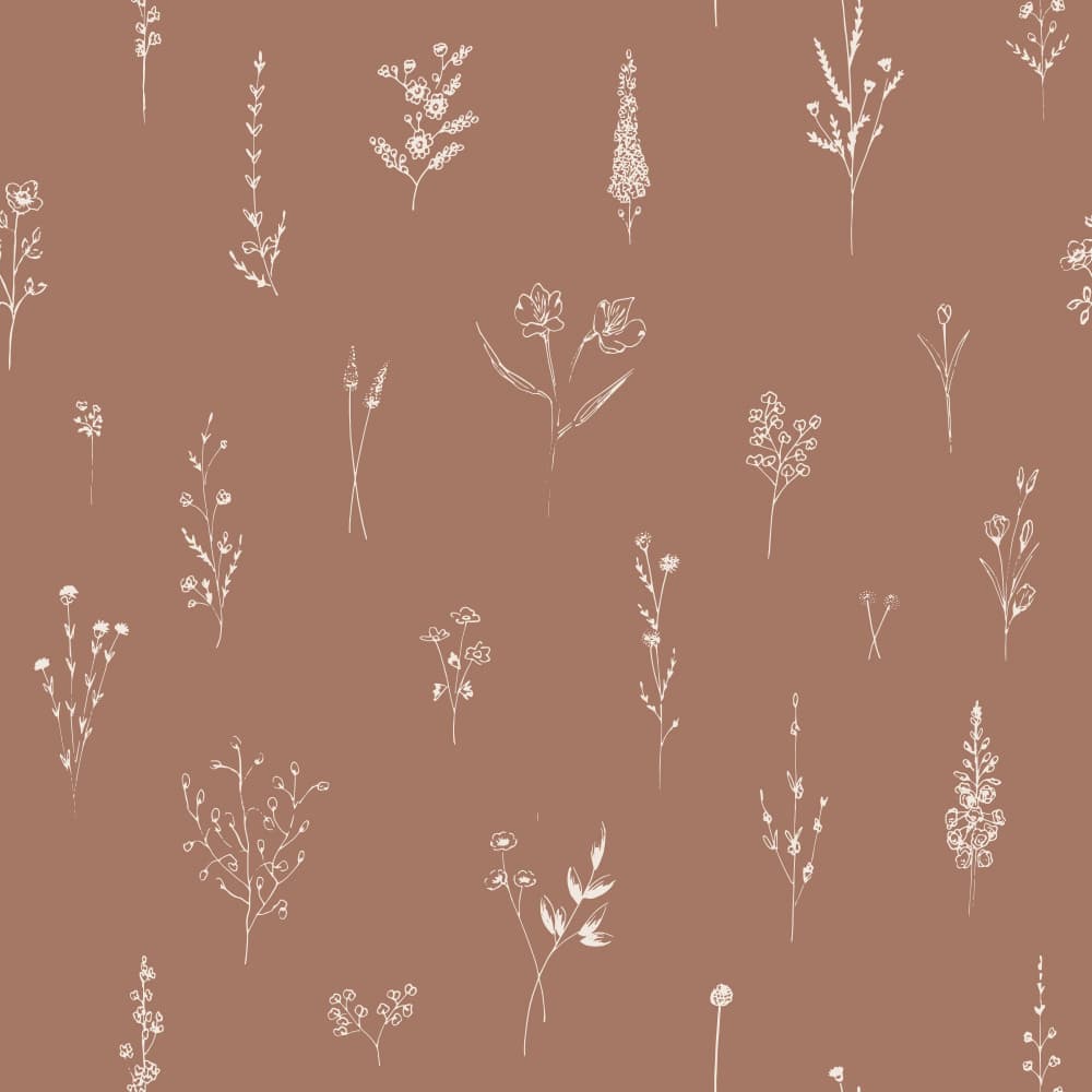 White Wildflowers Pattern by Anis Illustration — canvas wall art