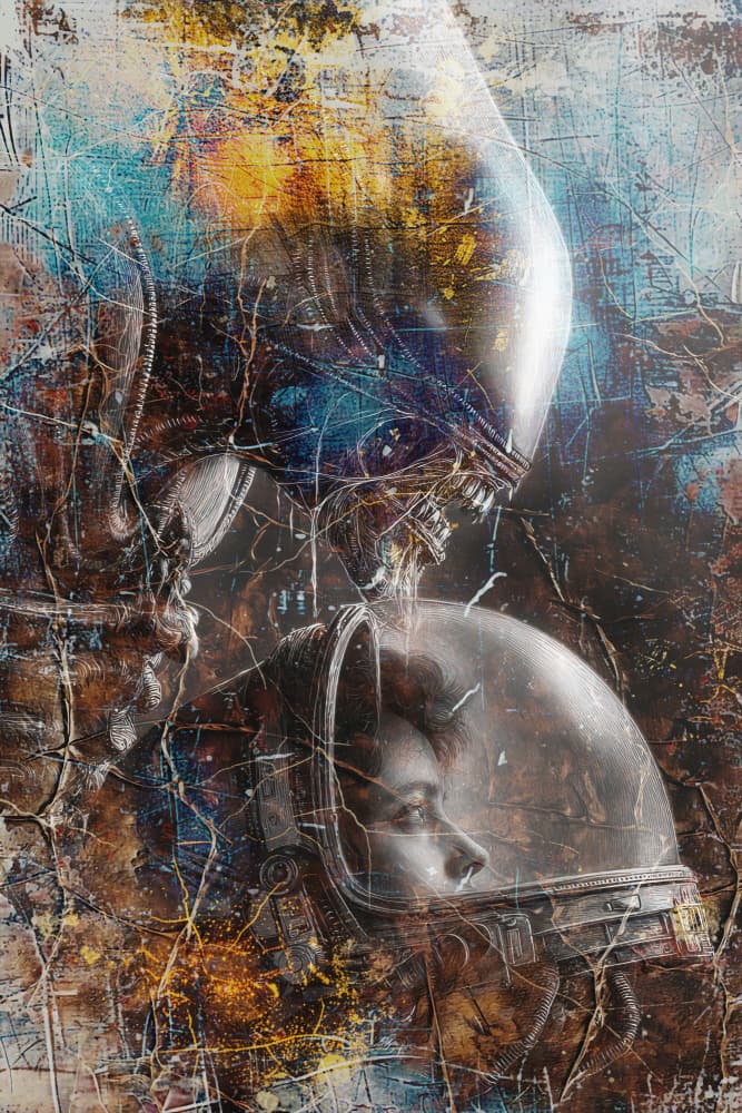 Astronaut Alien Vision by Rafal Kulik — canvas wall art