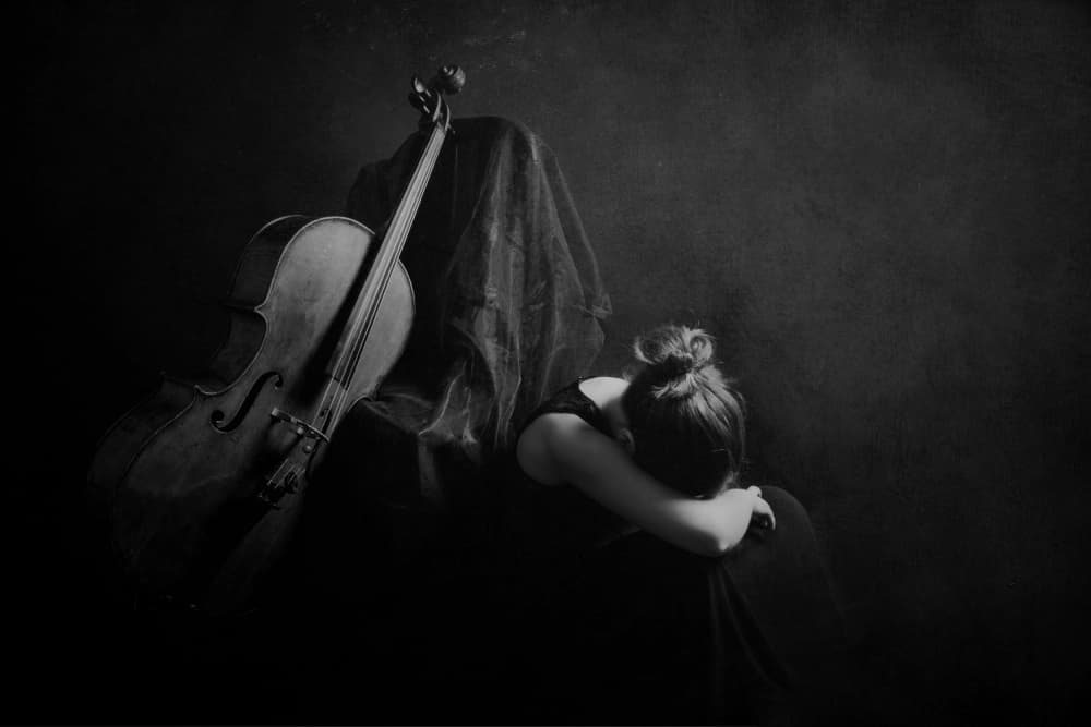 Silent Cello by Olga Mest — canvas wall art