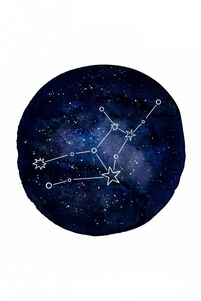 Virgo Constellation Night Sky by EMELIEmaria — canvas wall art