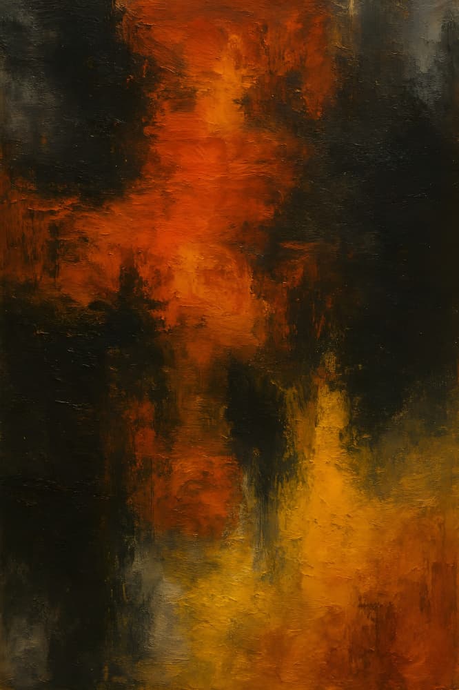 Fiery Abstract Glow by HUGO — canvas wall art