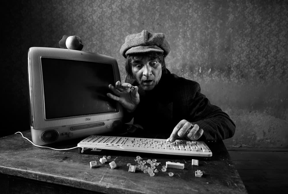 Vintage Computer Challenge by mario grobenski - psychodaddy — canvas wall art