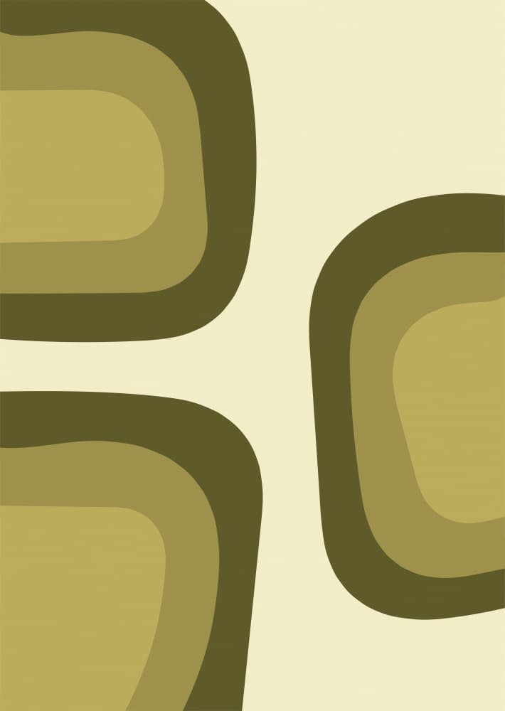 Earthy Retro Shapes by Wendy Grace Agustin — canvas wall art